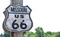 Historic route 66 sign in Missouri.