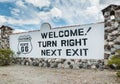 Historic Route 66 highway sign Royalty Free Stock Photo