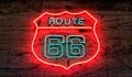 Historic Route 66, neon sign Royalty Free Stock Photo