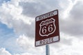 A Historic Route 66 Road Sign Royalty Free Stock Photo
