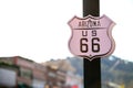 A Historic Route 66 Road Sign Royalty Free Stock Photo