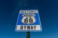 A Historic Route 66 Road Sign Royalty Free Stock Photo