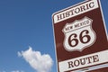 A Historic Route 66 road sign Royalty Free Stock Photo