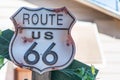 Historic Route 66 sign in Arizona Royalty Free Stock Photo