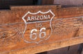 Historic Route 66 sign in Arizona Royalty Free Stock Photo