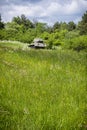 Historic russian tank T34 in The Death Valley, near Kapisova village, Slovakia Royalty Free Stock Photo