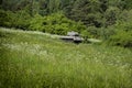 Historic russian tank T34 in The Death Valley, near Kapisova village, Slovakia Royalty Free Stock Photo