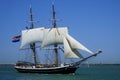 Historic sailing ship Morgenster in Ostend, Belgium.