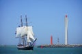 Historic sailing ship Morgenster in Ostend, Belgium.