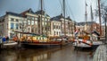 Historic sailing ships at Hoge der Aa Groningen