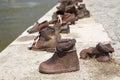 Historic sculpture - Shoes on the Danube in memory of the Jews k