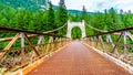 The Alexandra Bridge between Spuzzum and Hell`s Gate along the Trans Canada Highway in British Columbia, Canada Royalty Free Stock Photo