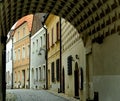 Historic senter in the town of Tabor, Southern Bohemia, Czech Republic