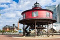 Historic Seven Foot Knoll Lighthouse in Baltimore, MD Royalty Free Stock Photo