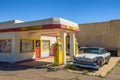 Historic Shell gas station in the abandoned mine town of Lowell, Arizona