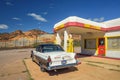 Historic Shell gas station in the abandoned mine town of Lowell, Arizona