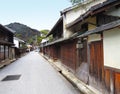 Historic Shinmachi Street and Mount Hachinaman, Omi-Hachiman, Japan Royalty Free Stock Photo