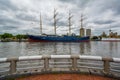 Historic ship at Penn`s Landing, in Philadelphia, Pennsylvania