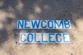 Historic Sidewalk Tiles for Newcomb College on Tulane University Campus Royalty Free Stock Photo