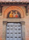 Historic Siena Building With Religious Icon, Italy Royalty Free Stock Photo