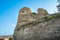 Historic Skopje Fortress against the blue sky in North Macedonia