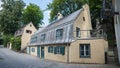 Historic small house at munich district Haidhausen, architectural monument