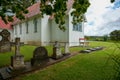 Historic small white wooden church Royalty Free Stock Photo