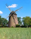 Historic smock mill near Schnarsleben in Germany