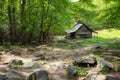 Historic Great Smoky Mountains Cabin In Tennessee Royalty Free Stock Photo