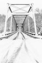 Historic, Snow Covered Truss - Clays Ferry Bridge - Kentucky River - Kentucky