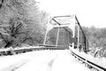 Historic, Snow Covered Truss - Clays Ferry Bridge - Kentucky River - Kentucky Royalty Free Stock Photo