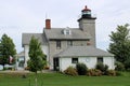 HIstoric Sodus Point Lighthouse surrounded by gorgeous landscaped gardens, Sodus Point, New York, summer, 2021