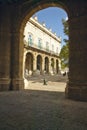 Historic Spanish archways in old Havana, Cuba