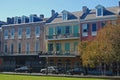 Historic Spanish style row houses, New Orleans