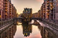 The historic Speicherstadt with the Wasserschloss