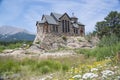 Historic St Malo is also called Chapel on a Rock and St. Catherine of Siena Chapel, Allenspark, Colorado Royalty Free Stock Photo