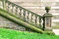 Historic staircase with baroque balustrade Royalty Free Stock Photo