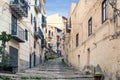 The historic stairs of via Sant`Orsola Royalty Free Stock Photo