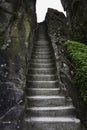 Historic stairway in rock germany Royalty Free Stock Photo