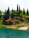 Historic stairway ruins of ancient fortress on River Moraca Pod