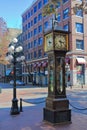 Vancouver Historic Steam Clock in Gastown, British Columbia, Canada Royalty Free Stock Photo