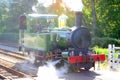 Historic steam locomotive of heritage railway