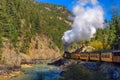 Historic steam engine train in Colorado, USA Royalty Free Stock Photo