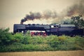 Historic steam train. Specially launched Czech old steam train trips and for traveling around the Czech Republic. Royalty Free Stock Photo