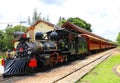 Historic steam train in the town of Sao Joao del Rei in the state of Minas Gerais in Brazil