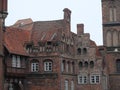 Historic stepped gables in hanseatic city of LÃ¼beck Germany Royalty Free Stock Photo