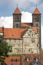 The historic Stiftskirche church in Quedlinburg, Germany