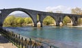 Historic stone bridge of Arta at west Greece Royalty Free Stock Photo