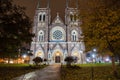 Historic Stone Curch at Night