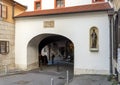 Historic Stone Gate landmark in the Upper Town of Zagreb, Croatia Royalty Free Stock Photo